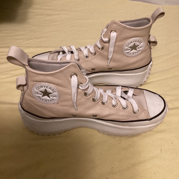 CONVERSE LEATHER SNEAKERS WITH SERRATED SOLE W 10/M8.5 - Picture 6 of 12